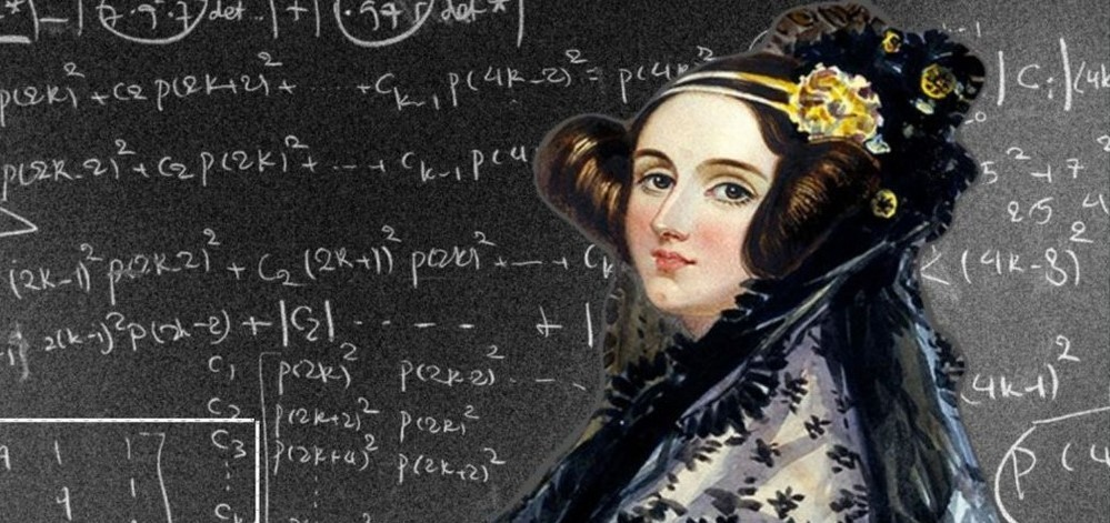 Pintura colorida de Ada Lovelace.